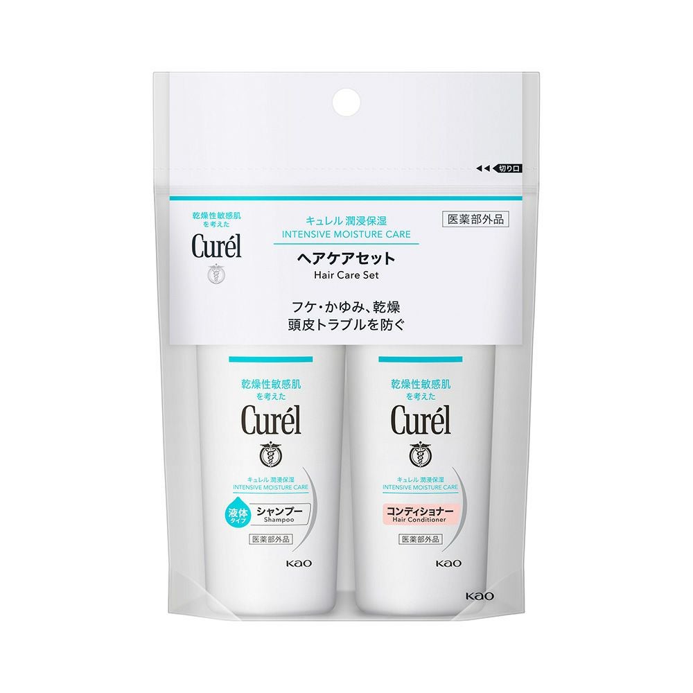 風景の変容 4枚 キュレル シャンプー&コンディショナー ミニセット 90ml 【医薬部外品